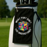 Funny Puzzle Cube Golf Towel