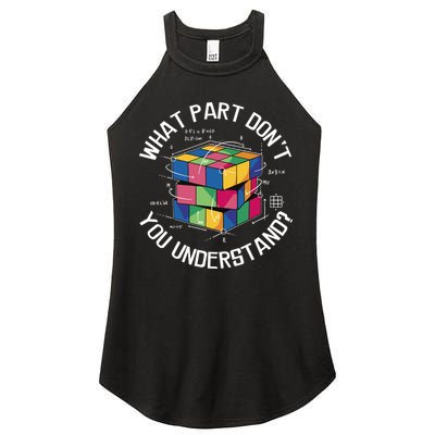 Funny Puzzle Cube Women's Perfect Tri Rocker Tank