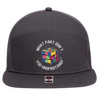 Funny Puzzle Cube 7 Panel Mesh Trucker Snapback Hat