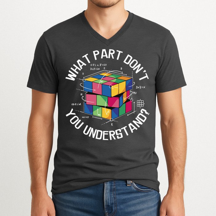 Funny Puzzle Cube V-Neck T-Shirt