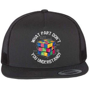 Funny Puzzle Cube Flat Bill Trucker Hat