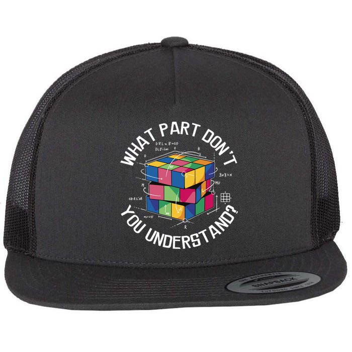 Funny Puzzle Cube Flat Bill Trucker Hat