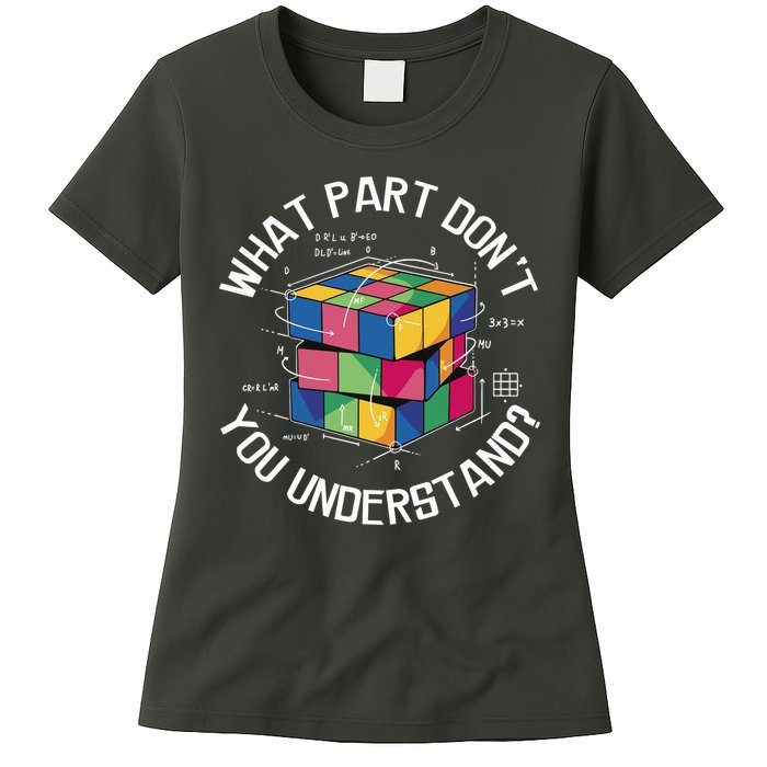 Funny Puzzle Cube Womens T-Shirt