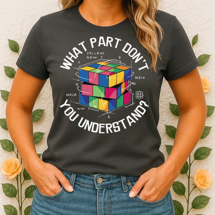 Funny Puzzle Cube Womens T-Shirt