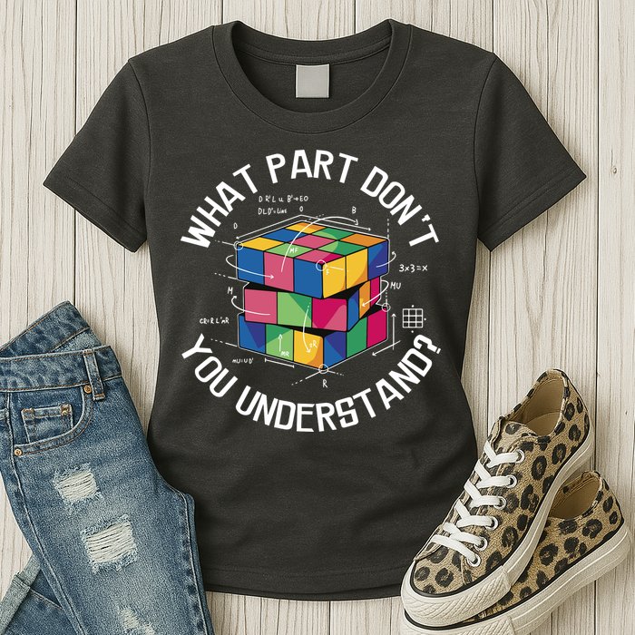 Funny Puzzle Cube Womens T-Shirt