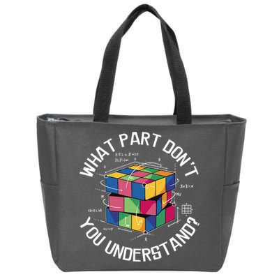 Funny Puzzle Cube Zip Tote Bag
