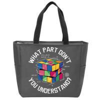 Funny Puzzle Cube Zip Tote Bag