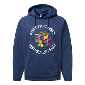 Funny Puzzle Cube Performance Fleece Hoodie