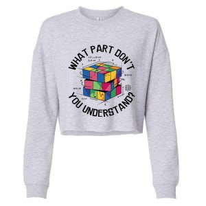 Funny Puzzle Cube Cropped Pullover Crew