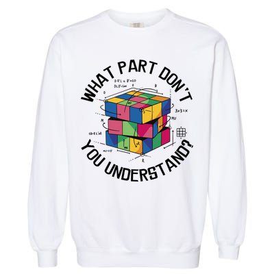 Funny Puzzle Cube Garment-Dyed Sweatshirt