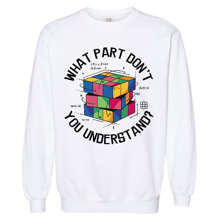 Funny Puzzle Cube Garment-Dyed Sweatshirt