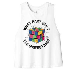 Funny Puzzle Cube Women's Racerback Cropped Tank