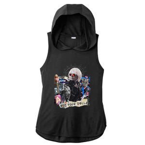 Feminist Punk Collage Not Your Doll Ladies PosiCharge Tri-Blend Wicking Draft Hoodie Tank