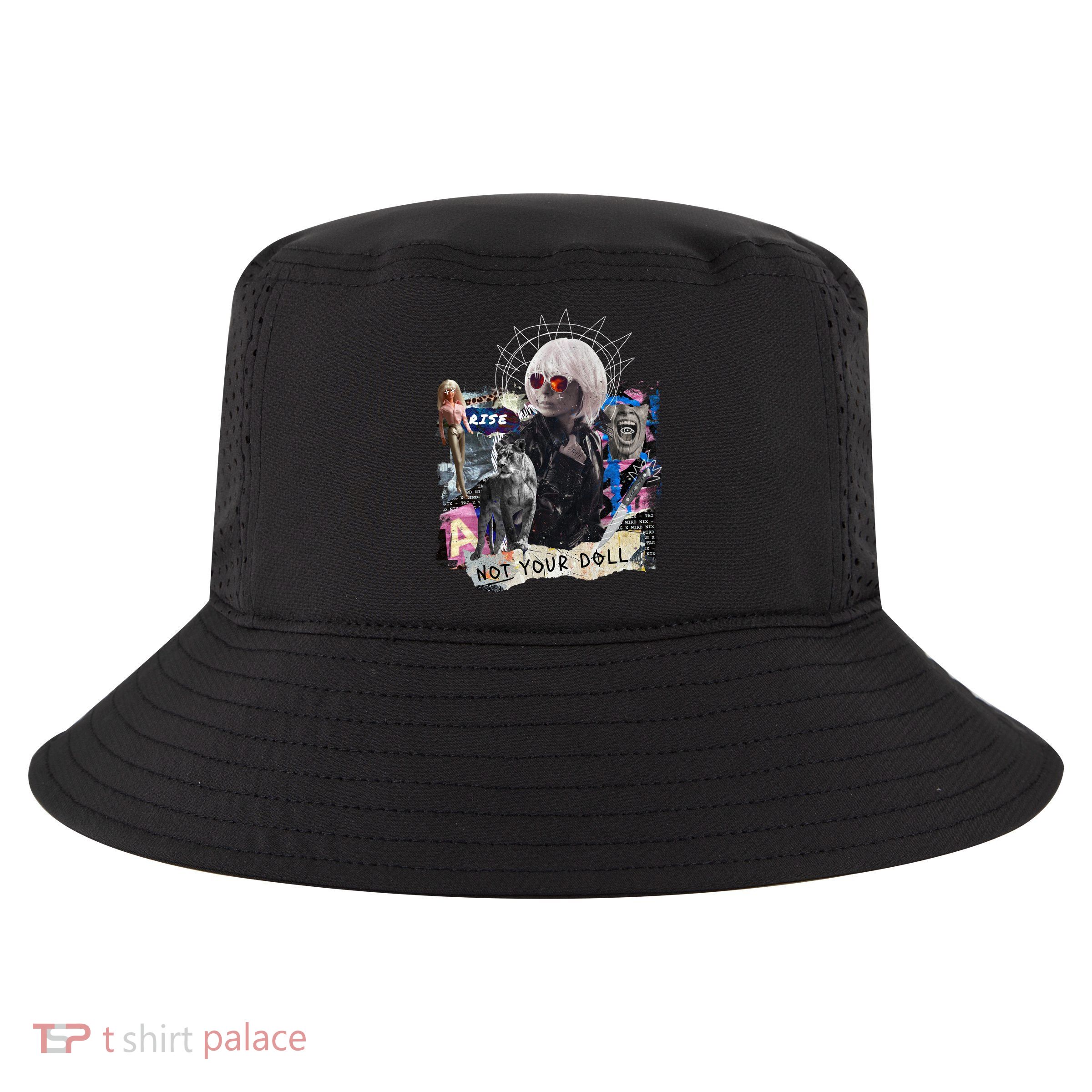 Feminist Punk Collage Not Your Doll Cool Comfort Performance Bucket Hat
