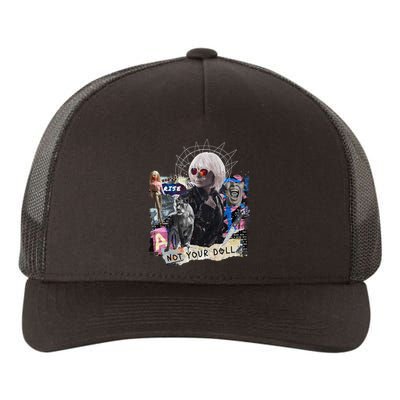 Feminist Punk Collage Not Your Doll Yupoong Adult 5-Panel Trucker Hat