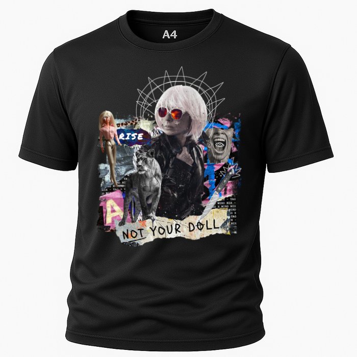 Feminist Punk Collage Not Your Doll Performance Shirt