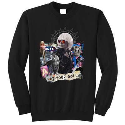 Feminist Punk Collage Not Your Doll Sweatshirt