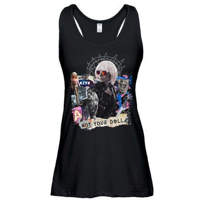 Feminist Punk Collage Not Your Doll Ladies Essential Flowy Tank
