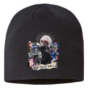 Feminist Punk Collage Not Your Doll Sustainable Beanie