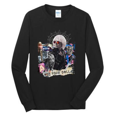 Feminist Punk Collage Not Your Doll Tall Long Sleeve T-Shirt