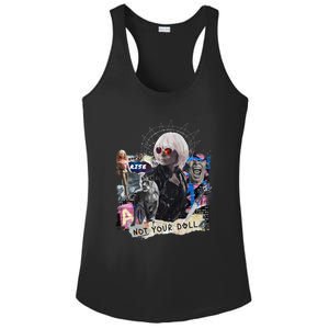 Feminist Punk Collage Not Your Doll Ladies PosiCharge Competitor Racerback Tank