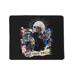 Feminist Punk Collage Not Your Doll Mousepad