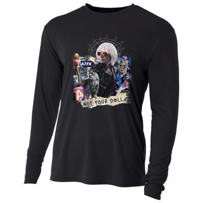 Feminist Punk Collage Not Your Doll Cooling Performance Long Sleeve Crew