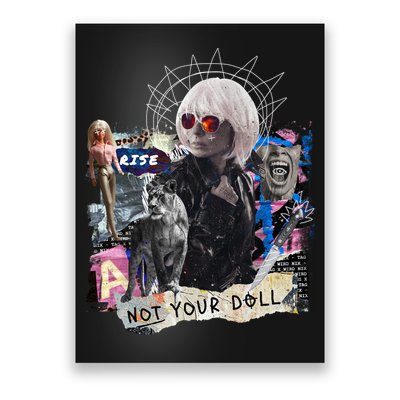 Feminist Punk Collage Not Your Doll Poster