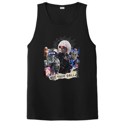 Feminist Punk Collage Not Your Doll PosiCharge Competitor Tank