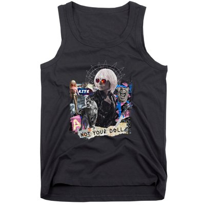 Feminist Punk Collage Not Your Doll Tank Top