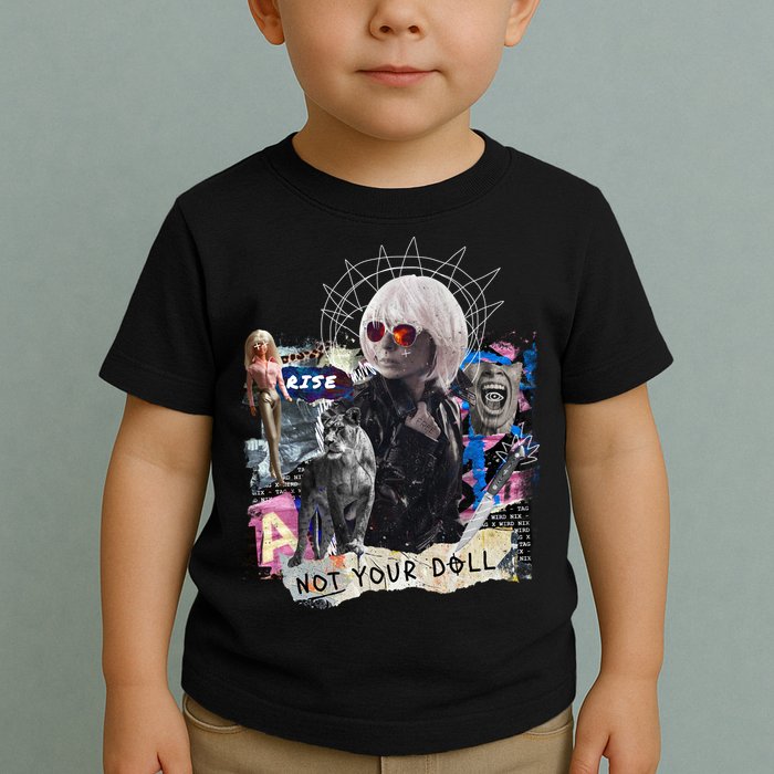 Feminist Punk Collage Not Your Doll Toddler T-Shirt