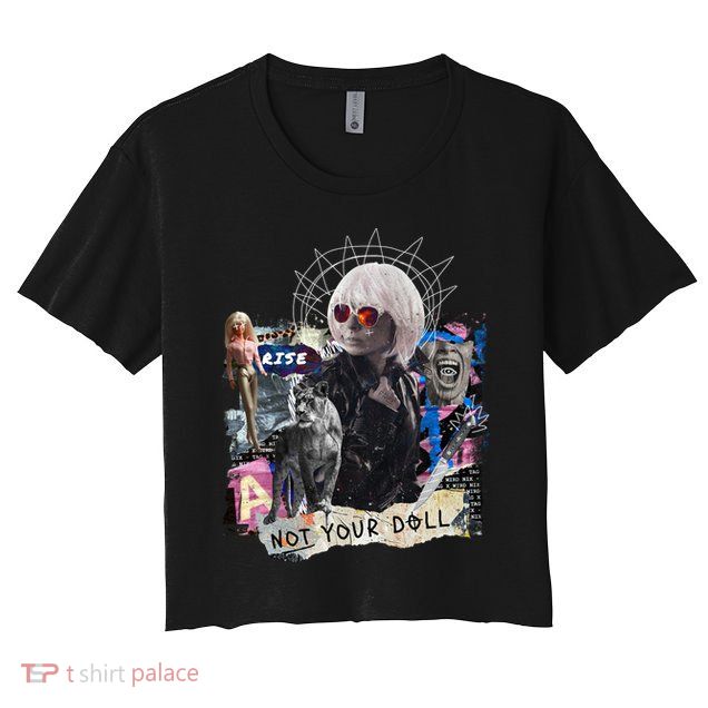 Feminist Punk Collage Not Your Doll Crop Top