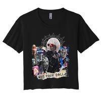 Feminist Punk Collage Not Your Doll Women's Crop Top Tee