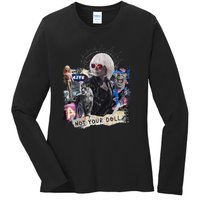 Feminist Punk Collage Not Your Doll Ladies Long Sleeve Shirt