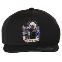Feminist Punk Collage Not Your Doll Wool Snapback Cap