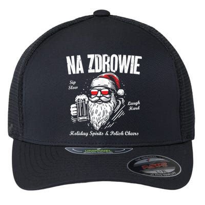 Funny Polish Christmas Santa Cool Na Zdrowie Poland Beer Meaningful Gift Flexfit Unipanel Trucker Cap