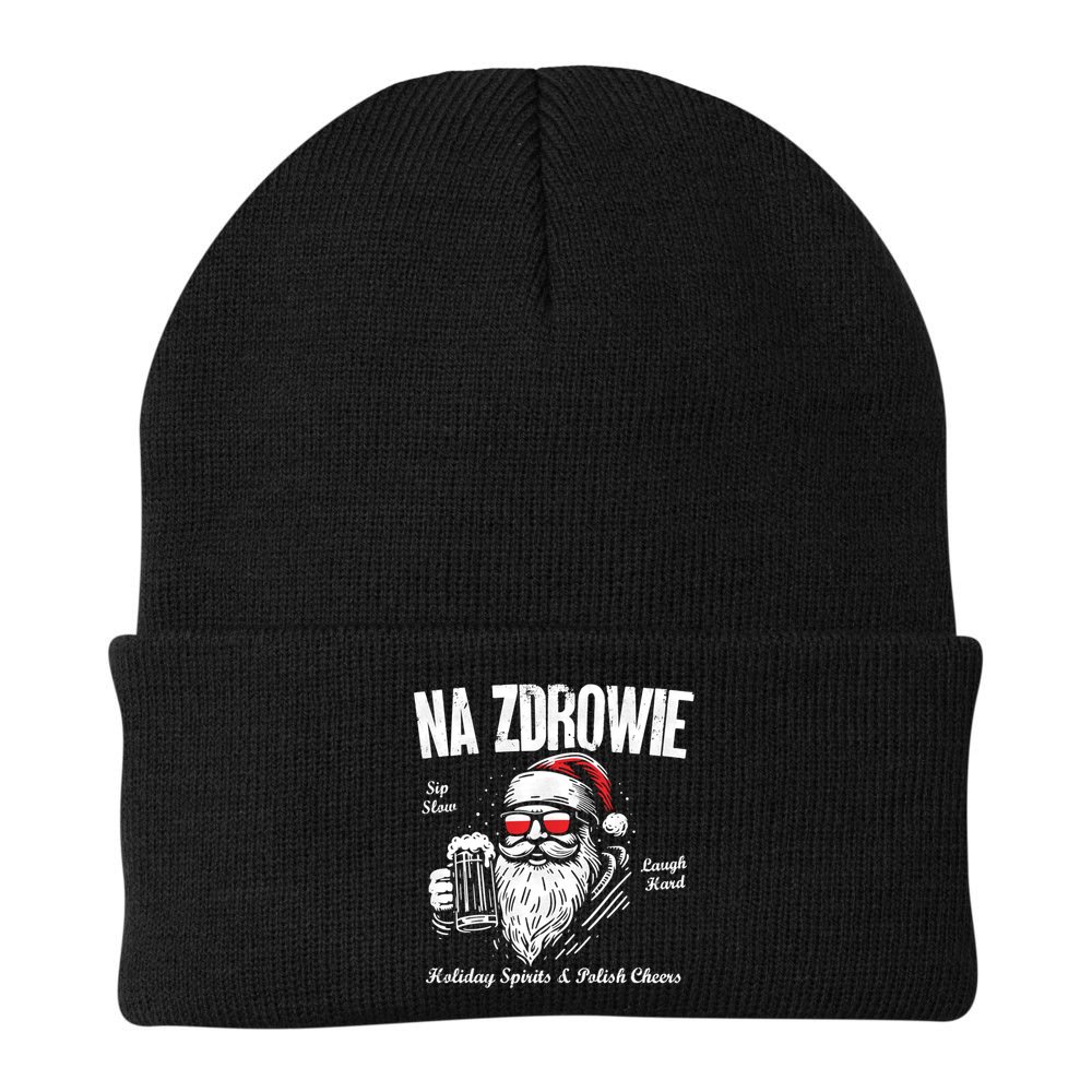 Funny Polish Christmas Santa Cool Na Zdrowie Poland Beer Meaningful Gift Beanie