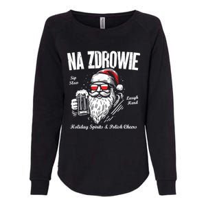 Funny Polish Christmas Santa Cool Na Zdrowie Poland Beer Meaningful Gift Womens California Wash Sweatshirt