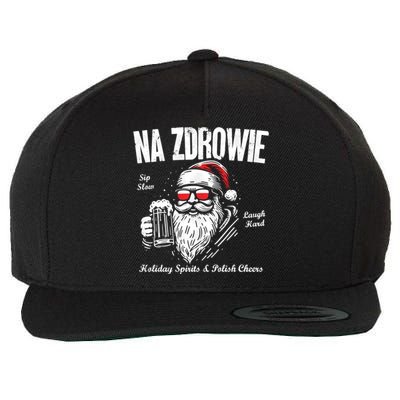 Funny Polish Christmas Santa Cool Na Zdrowie Poland Beer Meaningful Gift Wool Snapback Cap