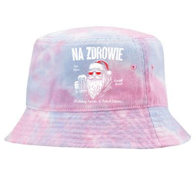 Funny Polish Christmas Santa Cool Na Zdrowie Poland Beer Meaningful Gift Tie-Dyed Bucket Hat