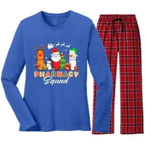 Funny Pills Christmas Lights Pharmacy Crew Reindeer Santa Cute Gift Women's Long Sleeve Flannel Pajama Set 