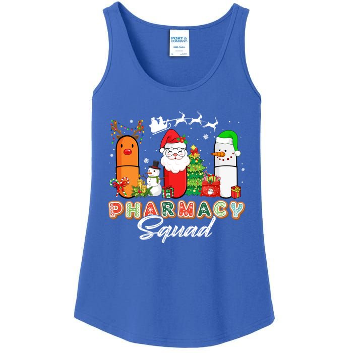 Funny Pills Christmas Lights Pharmacy Crew Reindeer Santa Cute Gift Ladies Essential Tank