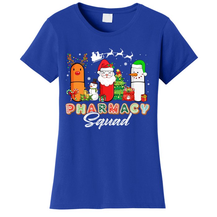 Funny Pills Christmas Lights Pharmacy Crew Reindeer Santa Cute Gift Women's T-Shirt