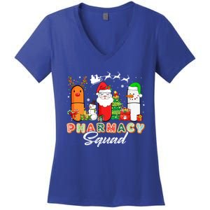 Funny Pills Christmas Lights Pharmacy Crew Reindeer Santa Cute Gift Women's V-Neck T-Shirt