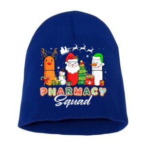 Funny Pills Christmas Lights Pharmacy Crew Reindeer Santa Cute Gift Short Acrylic Beanie