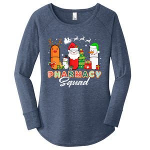 Funny Pills Christmas Lights Pharmacy Crew Reindeer Santa Cute Gift Women's Perfect Tri Tunic Long Sleeve Shirt