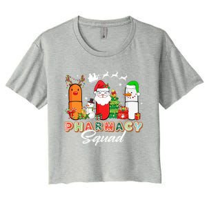 Funny Pills Christmas Lights Pharmacy Crew Reindeer Santa Cute Gift Women's Crop Top Tee