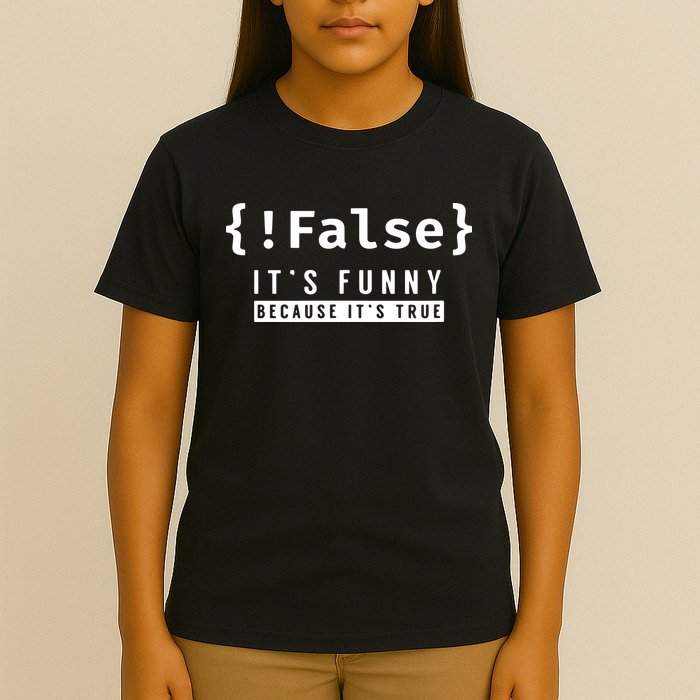 False Programmer Coding Code Coder Software T-Shirt
