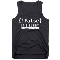 False Programmer Coding Code Coder Software Tank Top