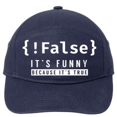 False Programmer Coding Code Coder Software 7-Panel Snapback Hat